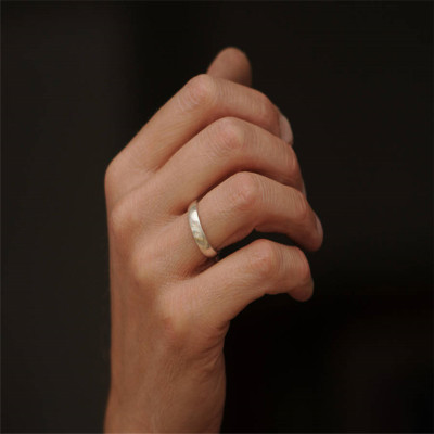 Mans Silver Wedding Band - The Name Jewellery™