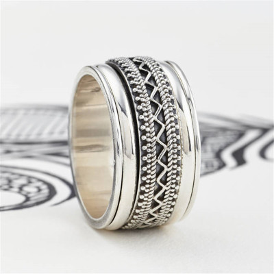 Mens Chunky Tribal Spinning Ring - The Name Jewellery™