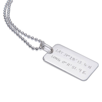 Mens Personalised Dog Tag Chain Necklace - The Name Jewellery™