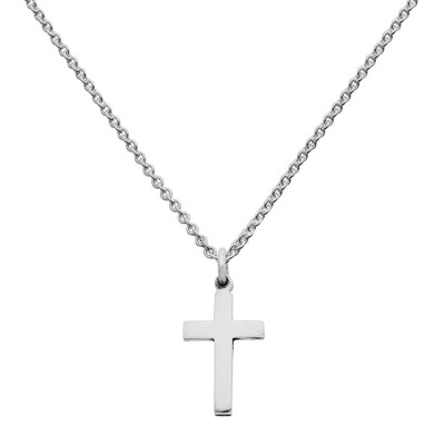 Mini Silver Cross Charm Necklace - The Name Jewellery™