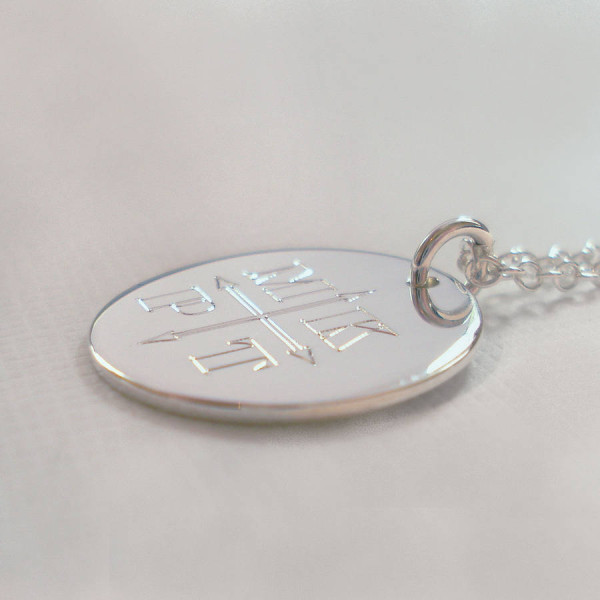 Engraved Monogram Arrows Necklace - The Name Jewellery™