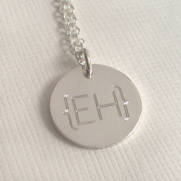 Modern Monogram Parentheses Necklace - The Name Jewellery™