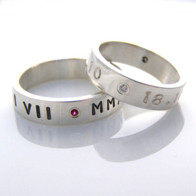 Silver Personalised Ring For Couple - The Name Jewellery™