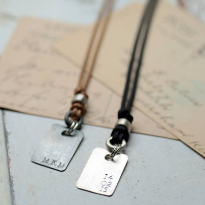 Personalised Corded Dog Tag Necklace - The Name Jewellery™