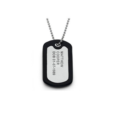Personalised Mens Identity Tag Necklace - The Name Jewellery™