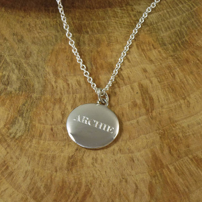 Personalised Mens Silver Pebble Necklace - The Name Jewellery™