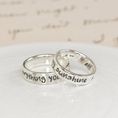 Personalised Silver Script Ring - The Name Jewellery™