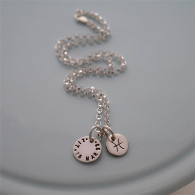 Personalised Silver Zodiac Necklace - The Name Jewellery™