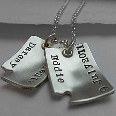 Piece Of My Heart Curved Dog Tags - The Name Jewellery™