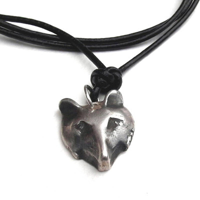 Solid Silver Fox Head Necklace - The Name Jewellery™