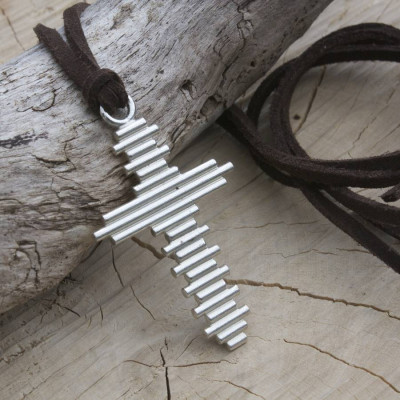 Large Silver Cross Necklace - The Name Jewellery™