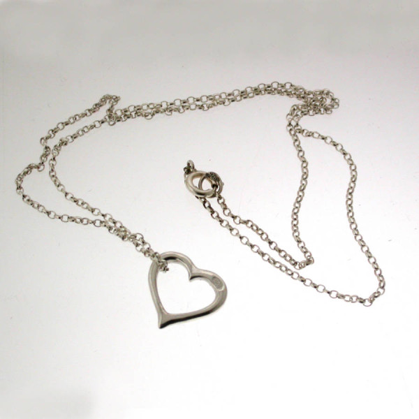 Valentines Silver Heart Necklace - The Name Jewellery™