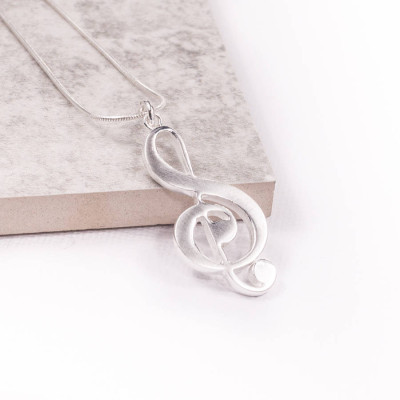Silver Treble Clef Pendant - The Name Jewellery™