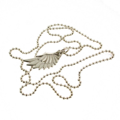 Silver Wing Pendant With 18 Silver Chain - The Name Jewellery™