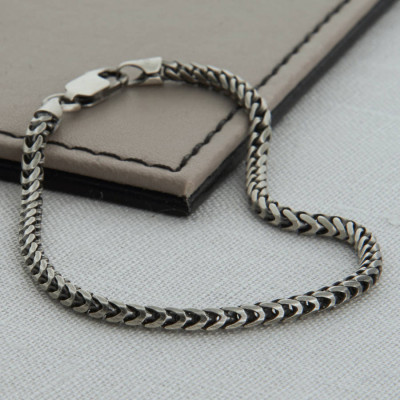 Sterling Silver Mens Snake Chain Necklace - The Name Jewellery™