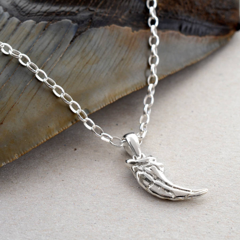 original sterling silver raptor claw necklace 1738