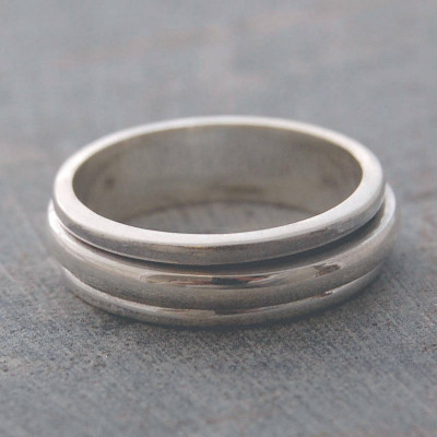 Sterling Silver Spin Ring - The Name Jewellery™