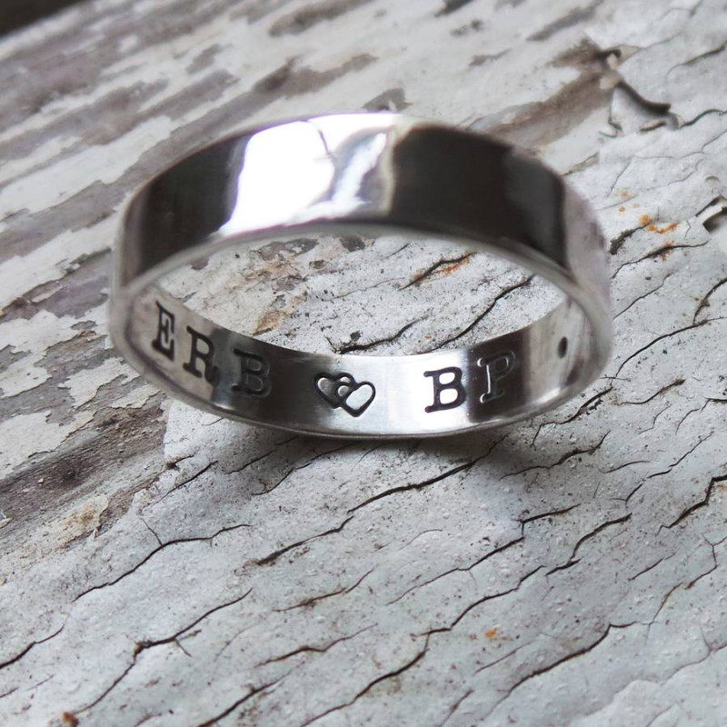 Personalised Couple Name Ring in 92.5 Sterling Silver – Liyanajewel