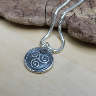 Triskelion Mens Silver Necklace - The Name Jewellery™