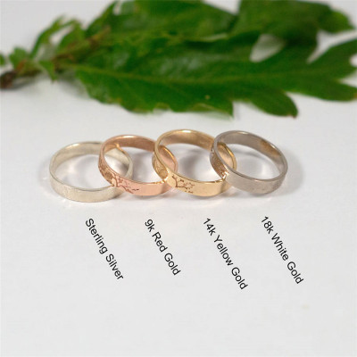 Wedding Bands In Sterling Silver - The Name Jewellery™