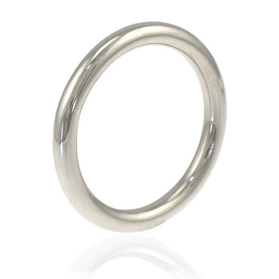 Mens Wedding Ring In 18ct White Gold - The Name Jewellery™